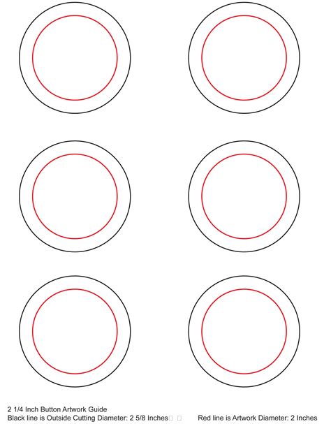 Printable Circle Template For Buttons