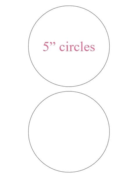 Printable Circle Template Of 5 Inches