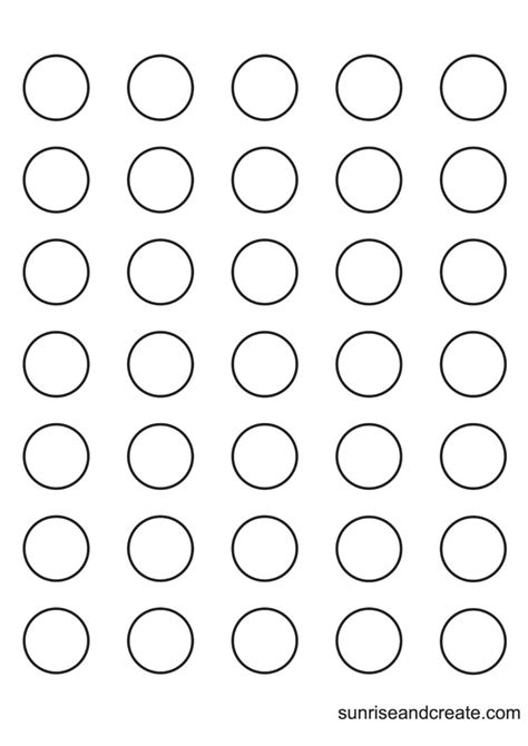 Printable Circle With 1 Inch Grid