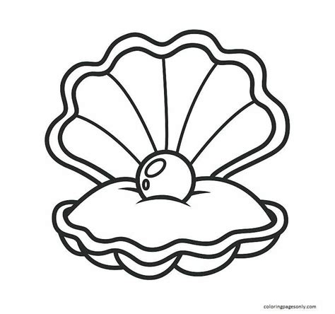 Printable Clam Coloring Page