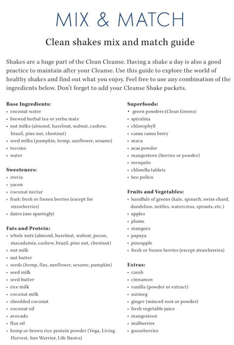 Printable Clean Program Example Week Junger