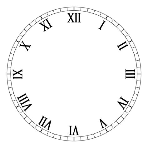 Printable Clock Face Roman Numerals
