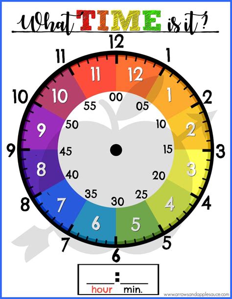 Printable Clock For Learning To Tell Time
