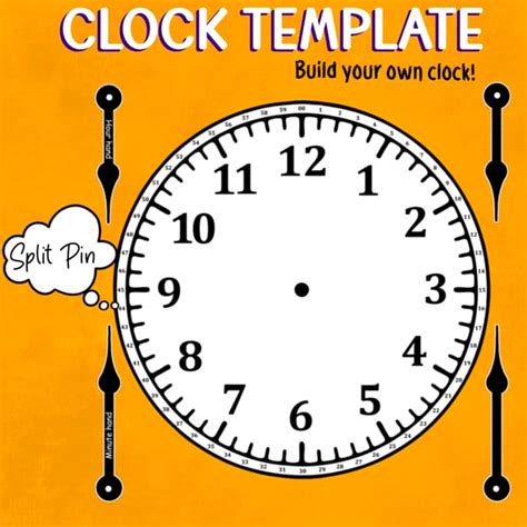Printable Clock With Moveable Hands