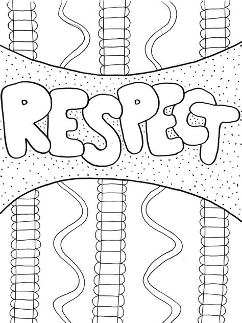 Printable Coloring Page Respect