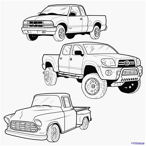 printable coloring pages trucks and cars