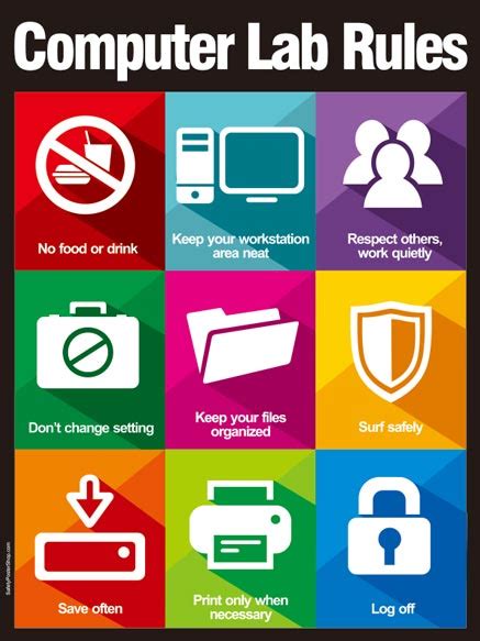 Printable Computer Lab Rules
