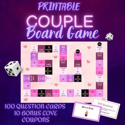 Printable Couples Board Game