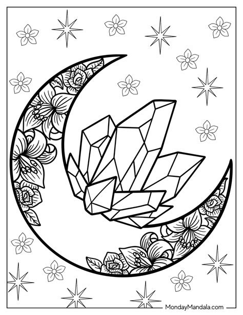 Printable Crystal Coloring Pages