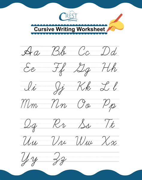 Printable Cursive Alphabet Cursive Writing Practice Sheets A-Z