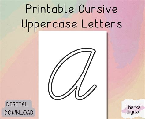 Printable Cursive Letters Hollow