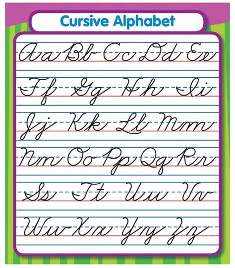 Printable Cursive Reference Page