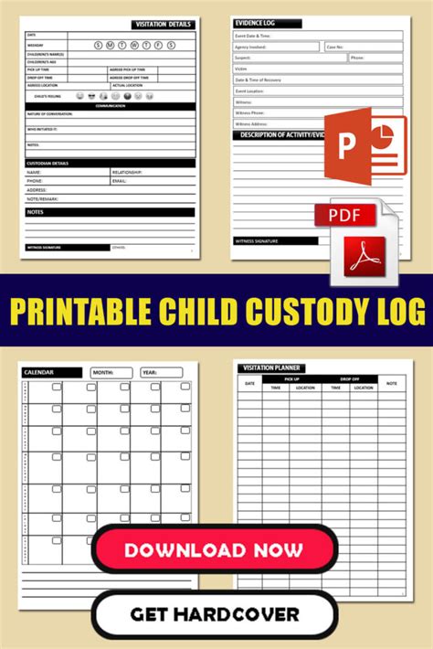 Printable Custody Journal Templates