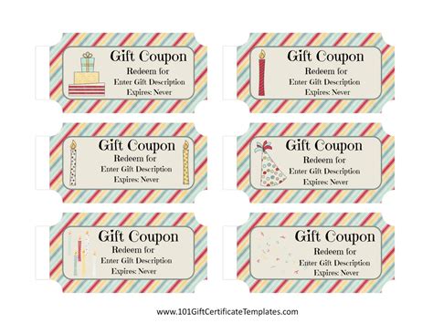 Printable Customizable Birthday Coupon Template