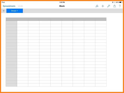 Printable Customizable Spreadsheet Template
