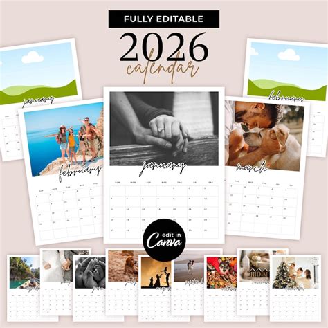 Printable Customized Monthly Calendar