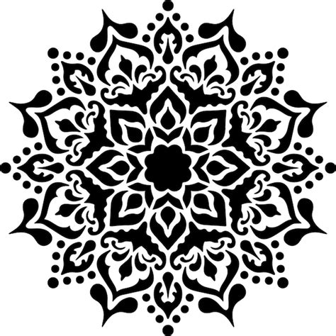 Printable Cut Out Mandala Stencil