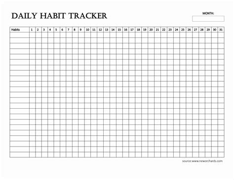 Printable Daily Habbit Tracker