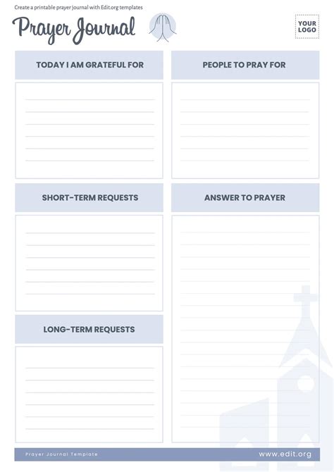 Printable Daily Prayer Journal