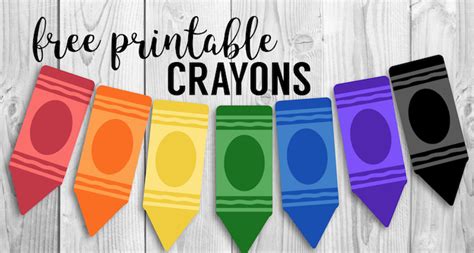 Printable Decorations For Crayons