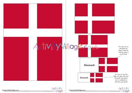 Printable Denmark Flag