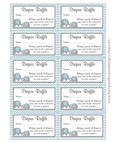 Printable Diaper Raffle Tickets: A Fun Addition To Your Baby Shower