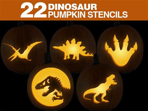 Printable Dinosaur Pumpkin Carving Patterns