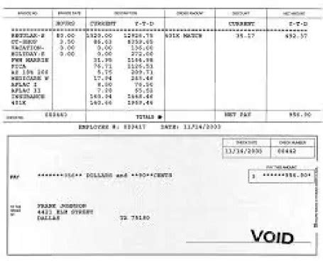 Printable Direct Deposit Paycheck Stub