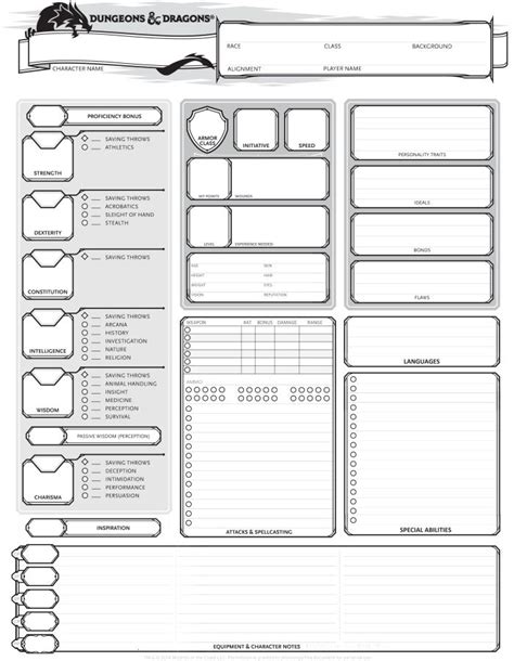 Printable Dnd Character Sheet 5Th Edition: Your Ultimate Guide