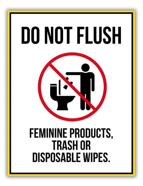 Printable Do Not Flush Signs