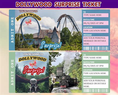 Printable Dollywood Gift Cards