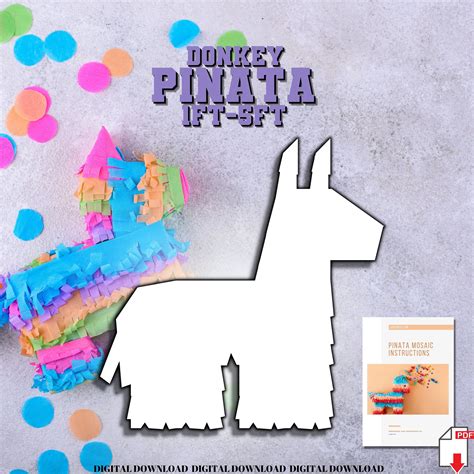 Printable Donkey Pinata Template