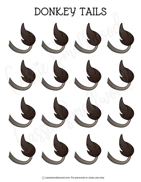 Printable Donkey Tail
