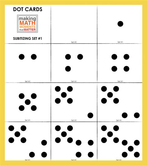 Printable Dot Cards For Subitizing