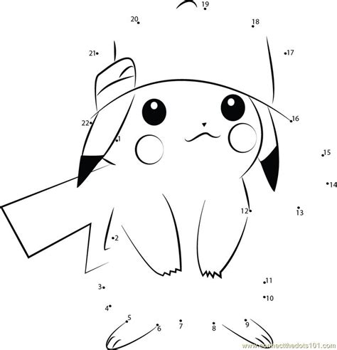 Printable Dot To Dot Pikachu Extreme