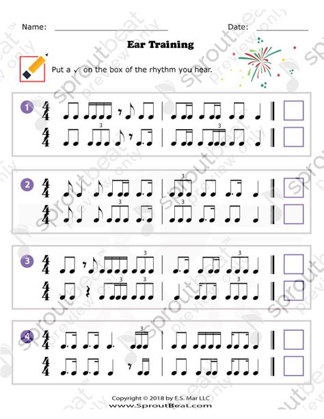 Printable Ear Training Exercises