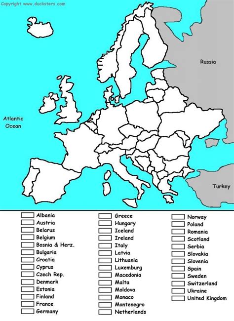 printable eastern europe map quiz