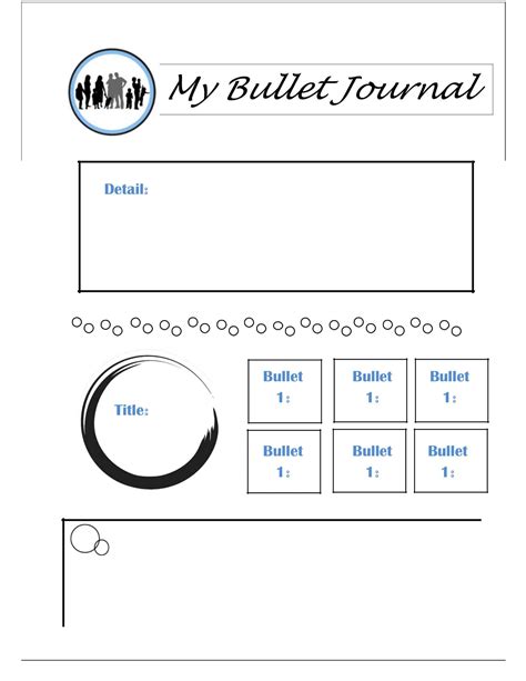 Printable Editable Bullet Journal