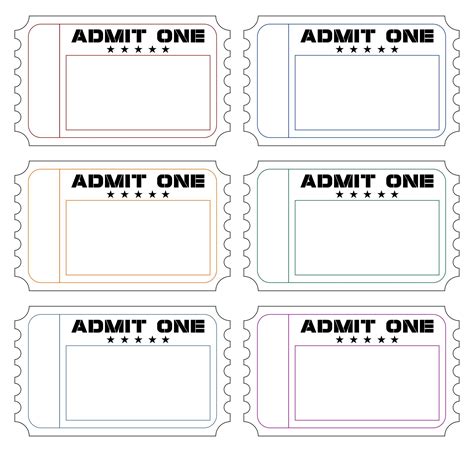 Printable Editable Ticket Template Free