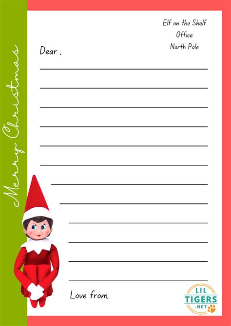 Printable Elf Letter Free