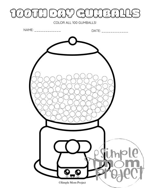 Printable Empty Gumball Machine