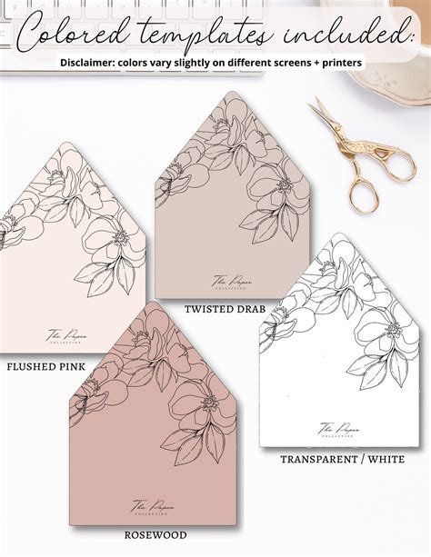 Printable Envelope Liner Template