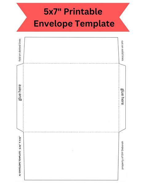 Printable Envelope Template 5X7