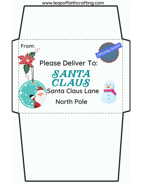 Printable Envelope To Santa