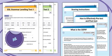 Printable Esl Baseline Tests