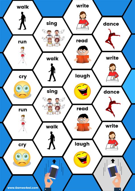 Printable Esl Games For Verbs