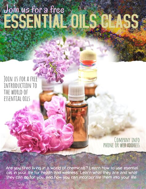 Printable Essential Oils Class Templates
