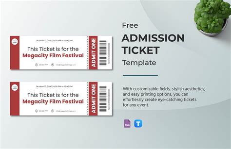 Printable Event Admission Template