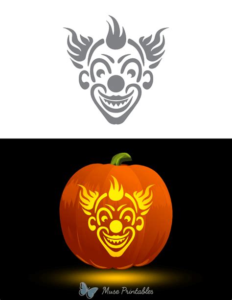 Printable Evil Clown Template