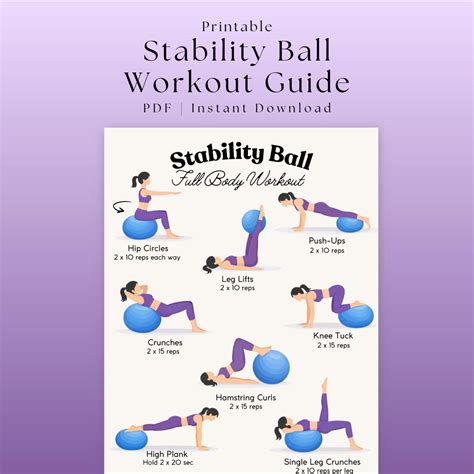 Printable Exercise Ball Poster Butt